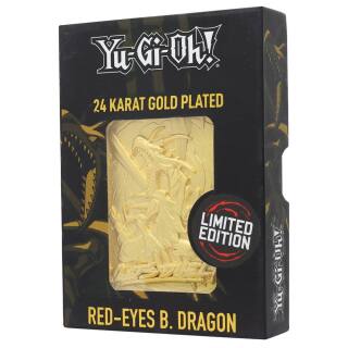 Yu-Gi-Oh! Limited Edition 24K Gold Plated Collectible - Red-Eyes Black Dragon