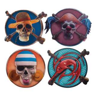 Σουβέρ Coaster - One Piece - Luffy / Nami / Buggy / Arlong (4pcs)