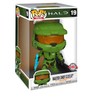 Φιγούρα Funko Pop! Jumbo (25cm) Halo - Master Chief with Energy Sword and Grappleshot (Special Edition) #19