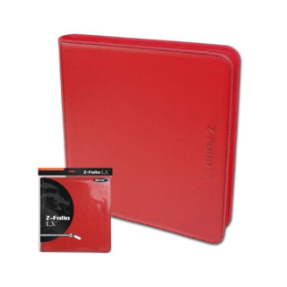 BCW Binder - 12 Pocket Zippered - Z-Folio LX - Red