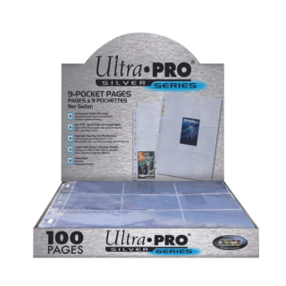 Ultra Pro - Silver Series 9-Pocket Pages (11 Holes) Display (100 Pages)