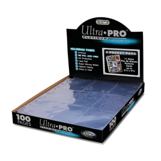 Ultra Pro - Platinum Series 9-Pocket Pages (11 Holes) Display (100 Pages)