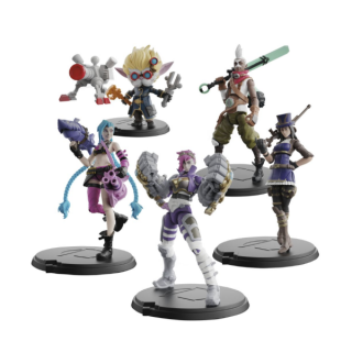 Action Figure Spin Master - League of Legends - Heimerdinger / Jinx / Vi / Caitlyn / Ekko (10cm) (1st Edition) 5-Pack