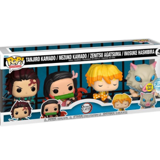 Φιγούρα Funko POP! Demon Slayer - Tanjiro Kamado / Nezuko Kamado / Zenitsu Agatsuma / Inosuke Hashibira (Glows in the Dark) (Funko Special Edition) 4-Pack