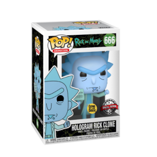 Φιγούρα Funko POP! Rick and Morty - Hologram Rick Clone (Glows in the Dark) (Special Edition) #666