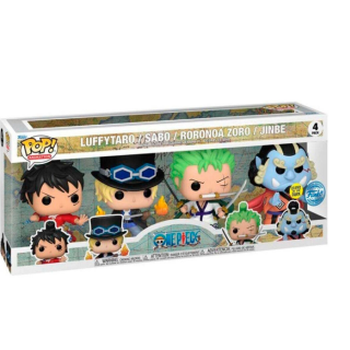 Φιγούρα Funko POP! One Piece - Luffytaro / Sabo / Roronoa Zoro / Jinbe (Glows in the Dark) (Special Edition) 4-Pack