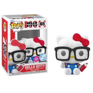 Φιγούρα Funko POP! Hello Kitty - Hello Kitty (Nerd) (with Glasses) (Flocked) (Funko Special Edition) #65