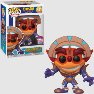 Φιγούρα Funko POP! Crash Bandicoot - Crash Bandicoot in Mask Armor (Metallic) (2021 Summer Convention Limited Edition) #841