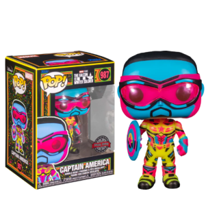 Φιγούρα Funko POP! Marvel - The Falcon and the Winter Soldier - Captain America (Black Light) (Special Edition) #987