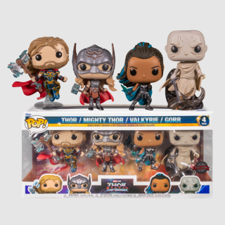 Φιγούρα Funko POP! Marvel - Thor - Love and Thunder - Thor / Mighty Thor / Valkyrie / Gorr (Special Edition) 4-Pack