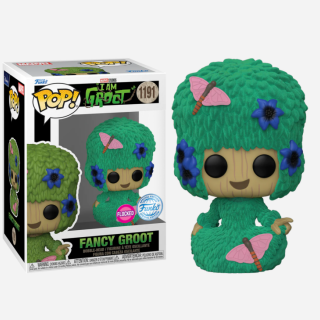Φιγούρα Funko POP! Marvel - I am Groot - Fancy Groot (Flocked) (Funko Special Edition) #1191