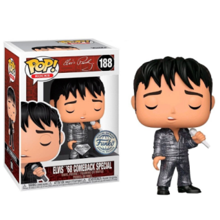 Φιγούρα Funko POP! Rocks - Elvis Presley - Elvis 68' Comeback Special (Diamond Collection) (Special Edition) #188