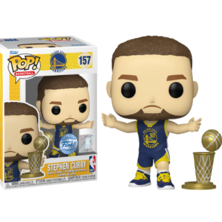 Φιγούρα Funko POP! NBA - Golden State Warriors - Stephen Curry (with Trophy) (Throwback) (Special Edition) #157