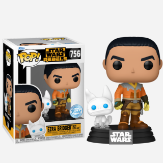 Φιγούρα Funko POP! Star Wars - Rebels - Ezra Bridger with Loth-Cat (Special Edition) #756