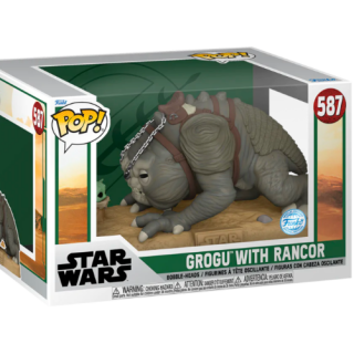 Φιγούρα Funko POP! Jumbo (25cm) Star Wars - Book of Boba Fett - Grogu with Rancor (Funko Special Edition) #587