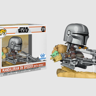 Φιγούρα Funko POP! Rides Star Wars - Mandalorian - The Mandalorian on Speeder (with Grogu) (Funko Exclusive) #579