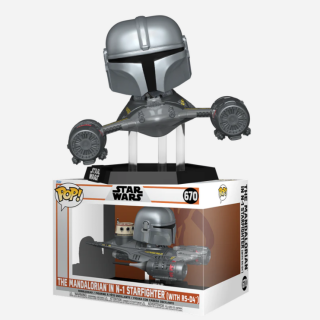 Φιγούρα Funko POP! Rides Star Wars - The Mandalorian - The Mandalorian in N-1 Starfighter (with R5-D4) #670