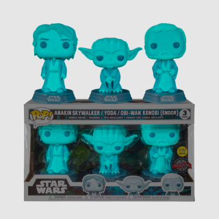 Φιγούρα Funko POP! Star Wars - Anakin Skywalker / Yoda / Obi-Wan Kenobi (Endor) (Glows in the Dark) (Special Edition) 3-Pack