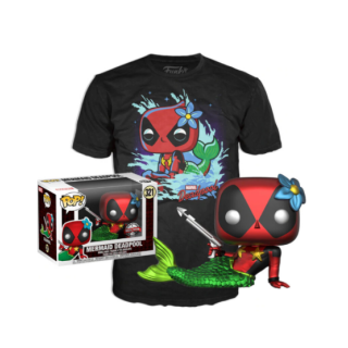 Φιγούρα Funko POP! & Tee Box - Marvel - Deadpool Mermaid (Metallic) (XL)