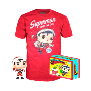 Φιγούρα Funko POP! & Tee Box - DC - Superman (Holiday) (Christmas Adventure) (Flocked) (XL)