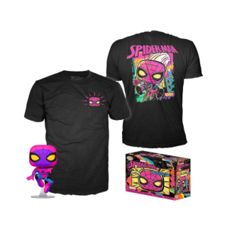 Φιγούρα Funko POP! & Tee Box - Marvel - Spider-Man (Black Light)  (L)