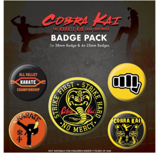 Cobra Kai - (No Mercy) Badge 5-Pack