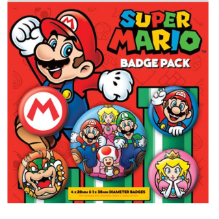 Super Mario - Pin-Back Buttons 5-Pack