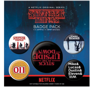 Stranger Things - Pin-Back Buttons 5-Pack Upside Down