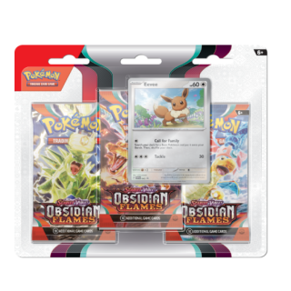 Pokemon TCG - Scarlet & Violet 3 - Obsidian Flames - 3-Booster Blister - Eevee