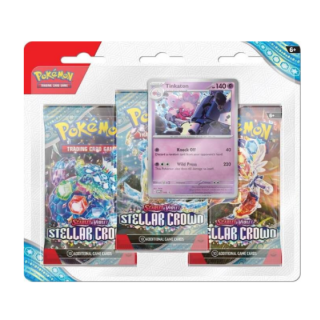 Pokemon TCG - Scarlet & Violet 7 - Stellar Crown - 3-Booster Blister - Tinkaton