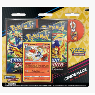 Pokemon TCG - Crown Zenith - Pin Collection Box - Cinderace