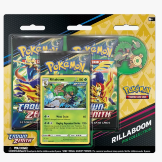 Pokemon TCG - Crown Zenith - Pin Collection Box - Rillaboom