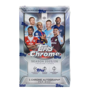 Κάρτες Sports Trading Cards - 2025-2026 Topps Chrome UEFA Club Competitions - Hobby Box (20 Packs)