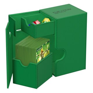 Ultimate Guard Deck Box - Standard Size (80+) - Flip n Trayy XenoSkin Monocolor - Green