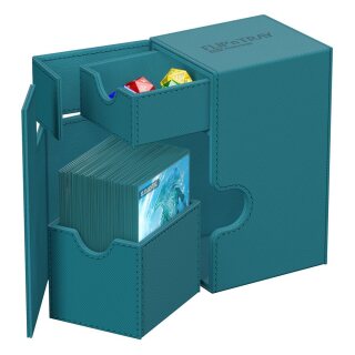 Ultimate Guard Deck Box - Standard Size (80+) - Flip n Tray XenoSkin Monocolor - Petrol