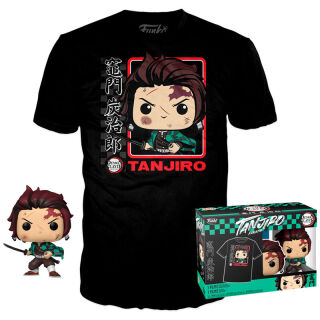 Φιγούρα Funko POP! & Tee Box - Demon Slayer - Tanjiro Kamado (Bloody) (XL)