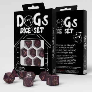 Dice Set - Ζάρια Q-Workshop - Dogs Set - Luna (7pcs)