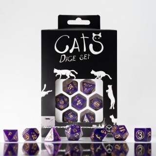 Dice Set - Ζάρια Q-Workshop - Cats Set - Purrito (7pcs)