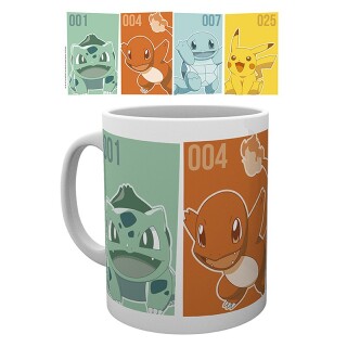 Pokemon - Kanto Starters (Charmander, Bulbasaur, Squirtle and Pikachu) Mug (320ml)
