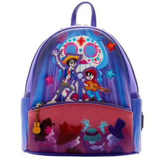 Τσάντα Πλάτης Loungefly - Mini Backpack - Disney - Coco - Miguel & Hector Performance (Glows in the Dark)
