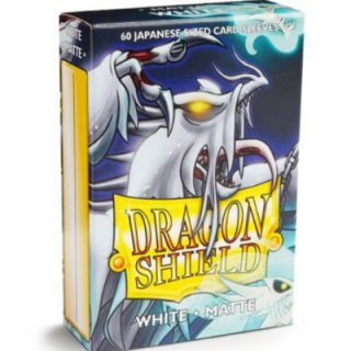 Dragon Shield Matte Sleeves - Japanese Size - Solid Colour - White (60pcs)