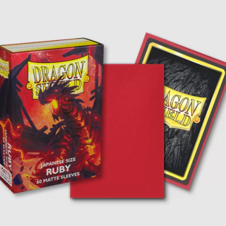 Dragon Shield Matte Sleeves - Japanese Size - Solid Colour - Ruby (60pcs)