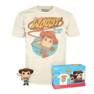 Φιγούρα Funko POP! & Tee Box - Disney - Toy Story 4 - Woody (Metallic) (Special Edition) (XL)