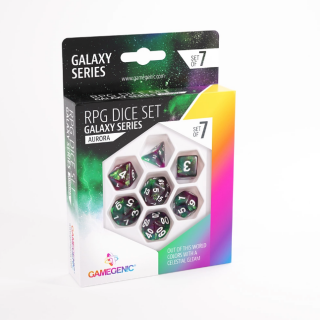Dice Set - Ζάρια Gamegenic - Galaxy Series - Aurora (7pcs)