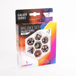 Dice Set - Ζάρια Gamegenic - Galaxy Series - Mars (7pcs)