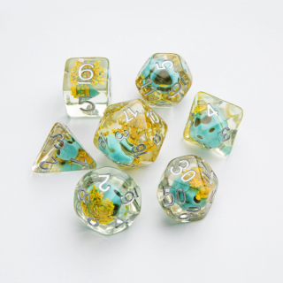 Dice Set - Ζάρια Gamegenic - Embraced Series - Green Skull (7pcs)