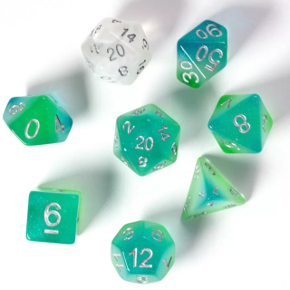 Dice Set - Ζάρια Sirius - Blue Hawaiian (8pcs)
