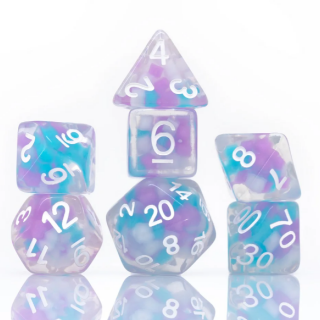 Dice Set - Ζάρια Sirius - Cotton Candy Glowworm (8pcs)