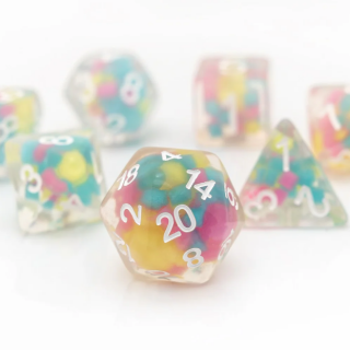 Dice Set - Ζάρια Sirius - Lucky Charm Glowworm (8pcs)