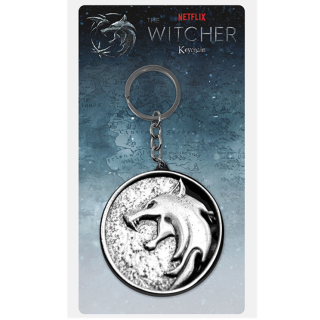 Μπρελόκ Witcher - The Wolf Metal Keychain